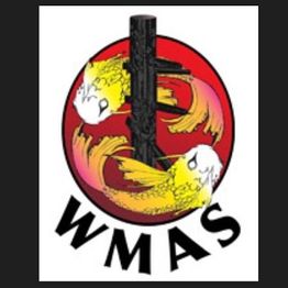 Logo with a red circle, two koi fish, and the letters "WMAS" below.