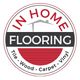 In Home Flooring logo with text: Tile, Wood, Carpet, Vinyl, and a house graphic.