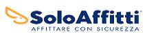 Logo di "SoloAffitti" con slogan "Affittare con sicurezza" e simbolo arancione a sinistra.