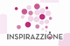 Logo con círculos rosados y rojos sobre "INSPIRAZZIONE" en letras negras.
