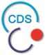 Logo mit den Buchstaben "CDS", einem blauen und lila Bogen sowie einem roten Kreis auf weißem Hintergrund.