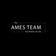 Logo for Ames Team with the tagline "Your Realtors for Life" on a black background.