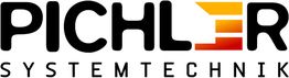 Logo mit der Aufschrift "PICHLER SYSTEMTECHNIK" in schwarzen Buchstaben, E in orange und gelb.