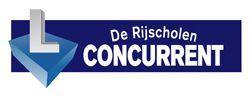 Logo van De Rijscholen Concurrent met een blauw vierkant en een grijze "L".