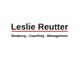 "Logo mit Text: 'Leslie Reutter', darunter 'Beratung - Coaching - Management'."