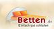 Illustration eines Bettes mit dem Text "Betten.de - Einfach gut schlafen".