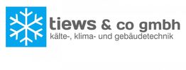 Logo von "tiews & co gmbh" mit Schneeflockensymbol und Text zu Kälte- und Klimatechnik.