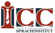 Logo des ICC Sprachinstituts mit Symbol einer Krawatte und den Buchstaben ICC darunter geschrieben.