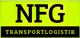 Gelbes Logo mit schwarzer Schrift: "NFG TRANSPORTLOGISTIK".