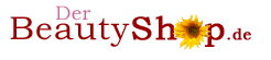 Logo von "Der BeautyShop.de" mit einer Sonnenblume im Wort "Shop".