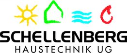 Logo von Schellenberg Haustechnik UG mit Symbolen von Sonne, Haus, Wasser und Flamme.