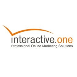 Logo von "interactive.one" mit dem Slogan "Professional Online Marketing Solutions".