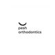 Logo of Pesh Orthodontics with a black curve resembling a smile above the text.