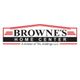 Logo of Browne's Home Center, a division of TAL Holdings LLC, in red, black, and white.
