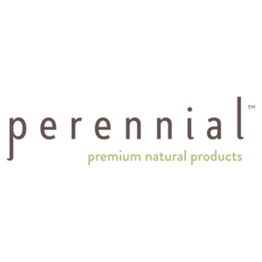 Perennial logo with text: "premium natural products" in green.