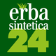 Logo con scritta "erba sintetica 24" su sfondo verde scuro.