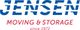 Logo of Jensen Moving & Storage, since 1972.