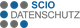 Logo mit blauen und grauen Kreisen, Text: SCIO DATENSCHUTZ.