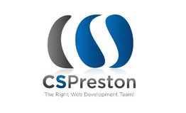 CS Preston logo with slogan "The Right Web Development Team!" in blue and gray.