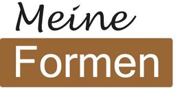 "Schriftzug 'Meine Formen' auf weißem Hintergrund, 'Formen' in Braun hinterlegt."