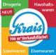 Werbung für Krais: Drogerie, Haushaltswaren, Spielwaren, Eisenwaren auf 700 m² Fläche.
