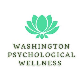 Green lotus logo with text "Washington Psychological Wellness" below.