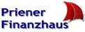 Logo von Priener Finanzhaus, blauer Text und rotes Segel ähnliches Symbol.