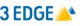Logo mit der Aufschrift "3 EDGE" und zwei Dreiecken in Gelb und Blau.