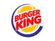 Logotipo de Burger King con texto rojo sobre fondo de pan amarillo y círculo azul.