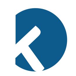 Blaues Kreislogo mit weißem, diagonalem Strich von unten links nach oben rechts.