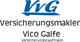 Logo mit Schriftzug: "VVG Versicherungsmakler Vico Galfe - Versicherungskaufmann".