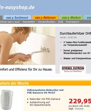 Screenshot unseres Shop für Elektrobedarf