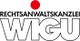Logo der Rechtsanwaltskanzlei WIGU mit rotem Punkt über dem Schriftzug.