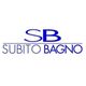 Logo con testo blu "SB Subito Bagno" su sfondo bianco.
