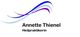Logo mit bunten Wellenlinien, darunter der Text „Annette Thienel, Heilpraktikerin“.