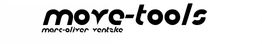 Logo: "more-tools" in schwarzer Schrift; darunter "marc-oliver rentske" in kleinerer Schrift.