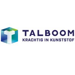 Logo van Talboom met de tekst: "Krachtig in kunststof".