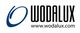 Logo von WODALUX mit blauem Symbol und Website „www.wodalux.com“.