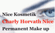 Bild von einem Auge mit Text: "Nice Kosmetik, Charly Horvath Nice, Permanent Make up."