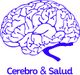 Dibujo de un cerebro con el texto "Cerebro & Salud" en color azul debajo.