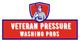 Logo with a soldier holding a tool above the text "Veteran Pressure Washing Pros."