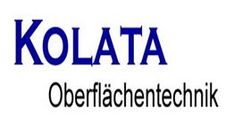 Text "KOLATA Oberflächentechnik" in blauer und schwarzer Schrift auf weißem Hintergrund.