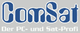 Logo mit blauem Schriftzug "ComSat", darunter "Der PC- und Sat-Profi" in grau.