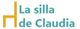 Texto "La silla de Claudia" con letra en forma de silla.