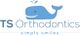 Logo of TS Orthodontics with a smiling blue whale and the text "simply smiles."