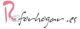 Logo con texto "Reforhogar.es" en letras estilizadas y un diseño en color rosa.