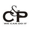 Logo mit Buchstaben "C&P" und dem Slogan "We Can Do It" darunter in schwarzer Schrift.