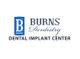 Burns Dentistry Dental Implant Center logo featuring a blue "B" on the left.