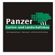 Logo von Panzer Garten- und Landschaftsbau mit Baumgrafik und schwarzem Hintergrund.