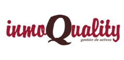 Logotipo de inmoQuality en letras rojas con el texto "gestión de activos" abajo.